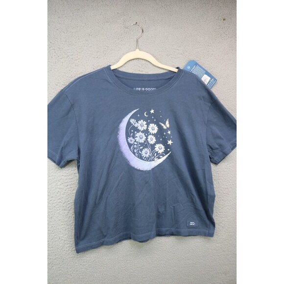 Life is Good Crusher Short Sleeve Tee Shirt-Medium-NWT-"Count Your Blossoms" - Picture 1 of 12